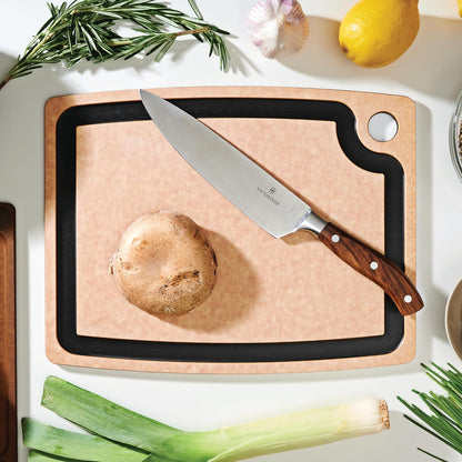 Gourmet Series Cutting Board with Juice Groove, 19.5-Inch by 15-Inch, Natural/Slate