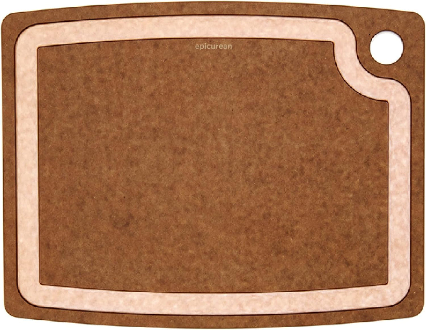 Gourmet Series Cutting Board with Juice Groove, 19.5-Inch by 15-Inch, Natural/Slate