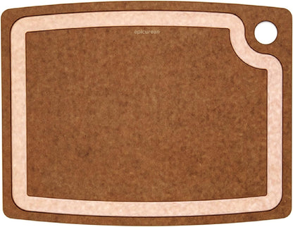 Gourmet Series Cutting Board with Juice Groove, 19.5-Inch by 15-Inch, Natural/Slate