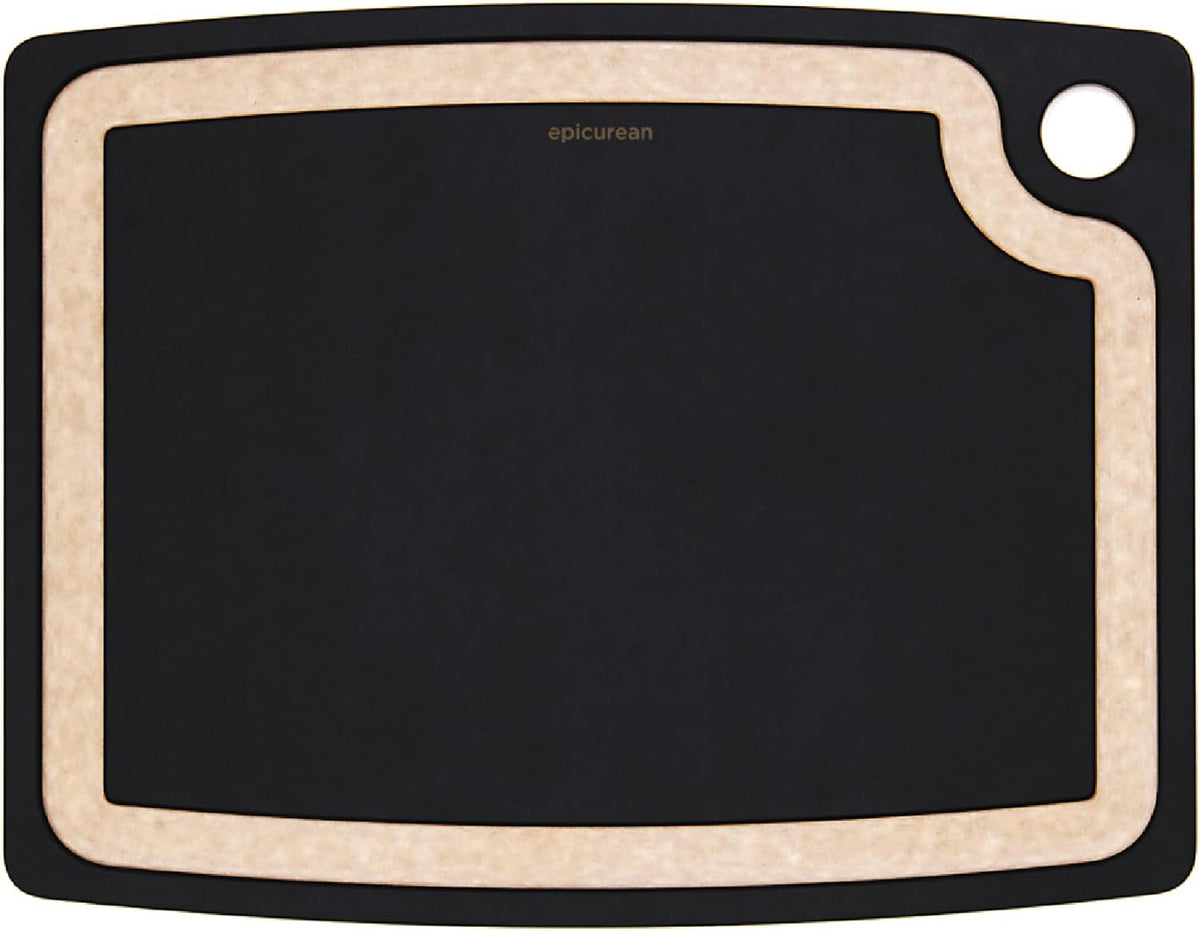 Gourmet Series Cutting Board with Juice Groove, 19.5-Inch by 15-Inch, Natural/Slate