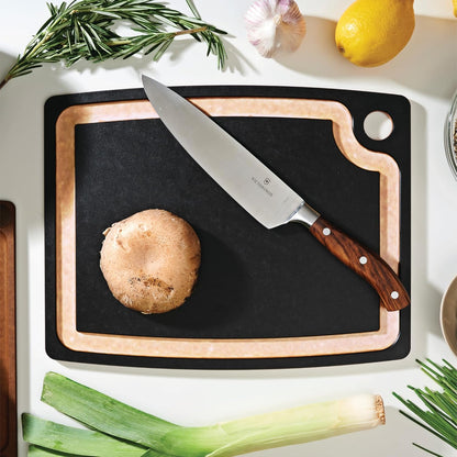 Gourmet Series Cutting Board with Juice Groove, 19.5-Inch by 15-Inch, Natural/Slate