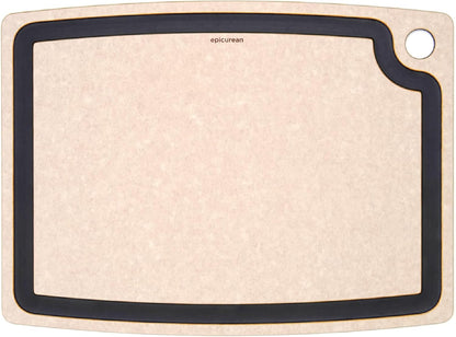 Gourmet Series Cutting Board with Juice Groove, 19.5-Inch by 15-Inch, Natural/Slate