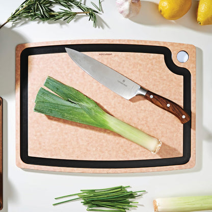 Gourmet Series Cutting Board with Juice Groove, 19.5-Inch by 15-Inch, Natural/Slate