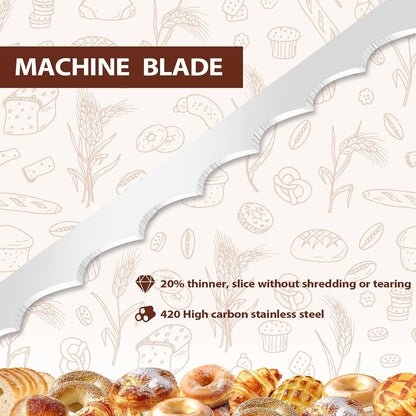 Bread Slicer for Homemade Bread, 16" Beech Wood Sourdough Knife | Thickened beech wood bow and serrated stainless steel blade slice homemade loaves, sourdough, bagels and baguettes evenly