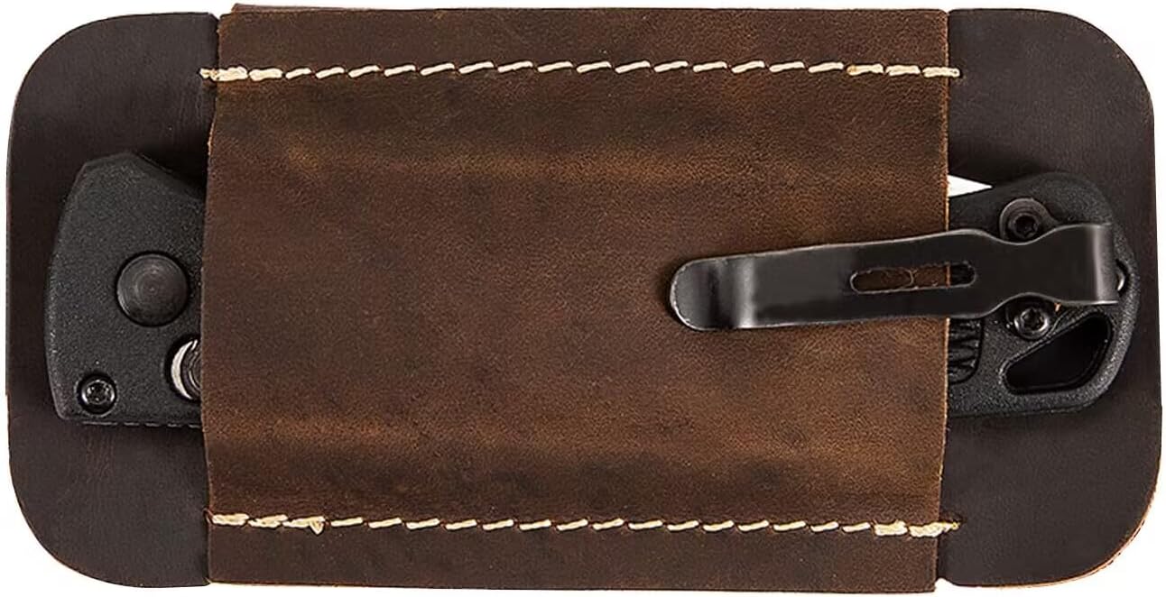 Knife Sheath,Leather Knife Sheath for Belt,Horizontal Carry Pocket Knife Holder,EDC Belt Organizer,Handmade Compact Draw Knife Holster,EDC Pocket Organizer,Sheath for Folding Knife,Gifts for Men