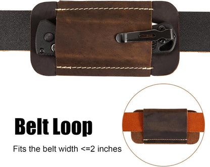 Knife Sheath,Leather Knife Sheath for Belt,Horizontal Carry Pocket Knife Holder,EDC Belt Organizer,Handmade Compact Draw Knife Holster,EDC Pocket Organizer,Sheath for Folding Knife,Gifts for Men