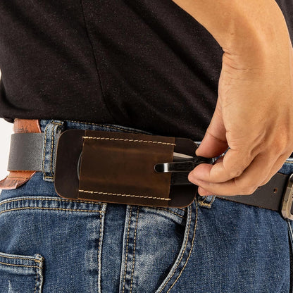 Knife Sheath,Leather Knife Sheath for Belt,Horizontal Carry Pocket Knife Holder,EDC Belt Organizer,Handmade Compact Draw Knife Holster,EDC Pocket Organizer,Sheath for Folding Knife,Gifts for Men