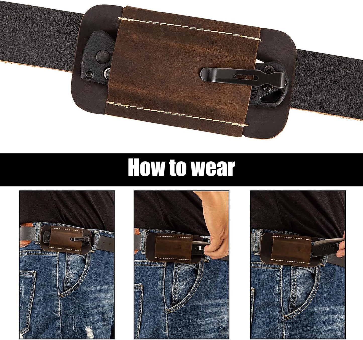 Knife Sheath,Leather Knife Sheath for Belt,Horizontal Carry Pocket Knife Holder,EDC Belt Organizer,Handmade Compact Draw Knife Holster,EDC Pocket Organizer,Sheath for Folding Knife,Gifts for Men