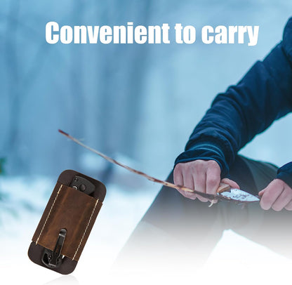 Knife Sheath,Leather Knife Sheath for Belt,Horizontal Carry Pocket Knife Holder,EDC Belt Organizer,Handmade Compact Draw Knife Holster,EDC Pocket Organizer,Sheath for Folding Knife,Gifts for Men