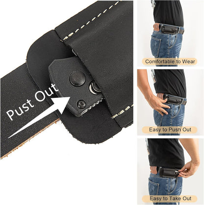 Knife Sheath,Leather Knife Sheath for Belt,Horizontal Carry Pocket Knife Holder,EDC Belt Organizer,Handmade Compact Draw Knife Holster,EDC Pocket Organizer,Sheath for Folding Knife,Gifts for Men