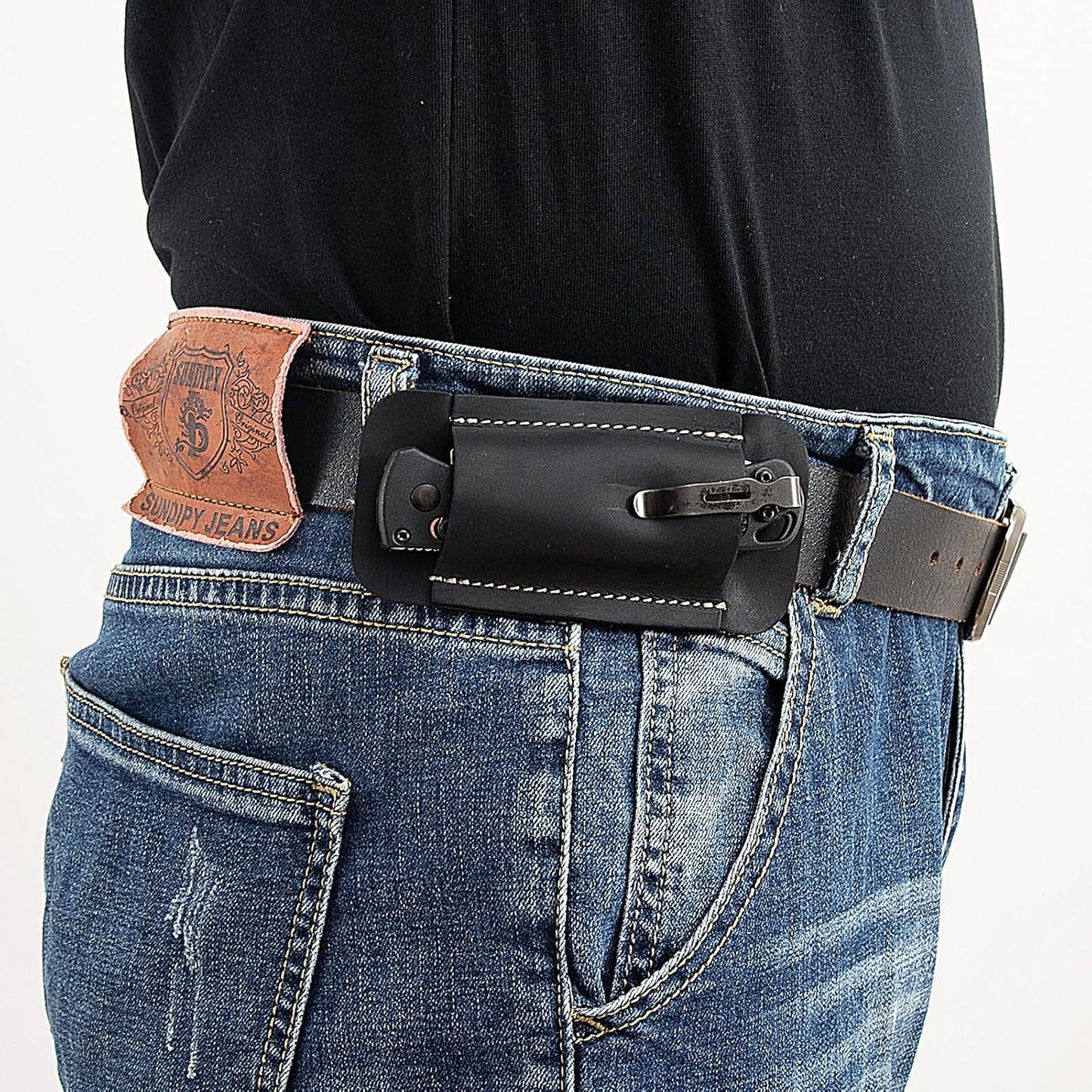Knife Sheath,Leather Knife Sheath for Belt,Horizontal Carry Pocket Knife Holder,EDC Belt Organizer,Handmade Compact Draw Knife Holster,EDC Pocket Organizer,Sheath for Folding Knife,Gifts for Men