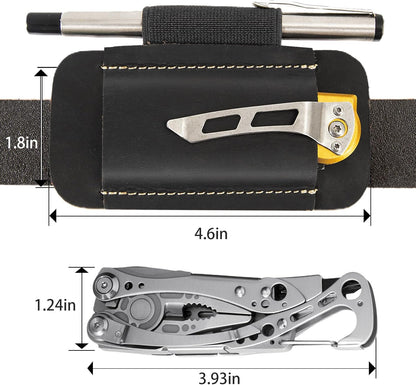 Knife Sheath,Leather Knife Sheath for Belt,Horizontal Carry Pocket Knife Holder,EDC Belt Organizer,Handmade Compact Draw Knife Holster,EDC Pocket Organizer,Sheath for Folding Knife,Gifts for Men