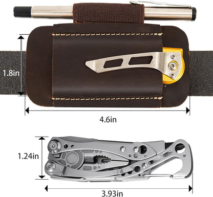 Knife Sheath,Leather Knife Sheath for Belt,Horizontal Carry Pocket Knife Holder,EDC Belt Organizer,Handmade Compact Draw Knife Holster,EDC Pocket Organizer,Sheath for Folding Knife,Gifts for Men