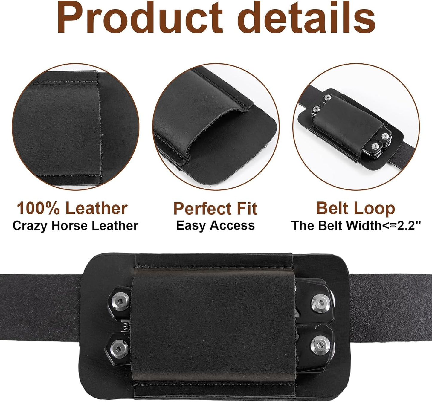 Knife Sheath,Leather Knife Sheath for Belt,Horizontal Carry Pocket Knife Holder,EDC Belt Organizer,Handmade Compact Draw Knife Holster,EDC Pocket Organizer,Sheath for Folding Knife,Gifts for Men