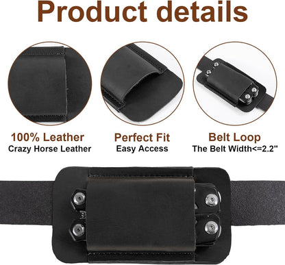 Knife Sheath,Leather Knife Sheath for Belt,Horizontal Carry Pocket Knife Holder,EDC Belt Organizer,Handmade Compact Draw Knife Holster,EDC Pocket Organizer,Sheath for Folding Knife,Gifts for Men