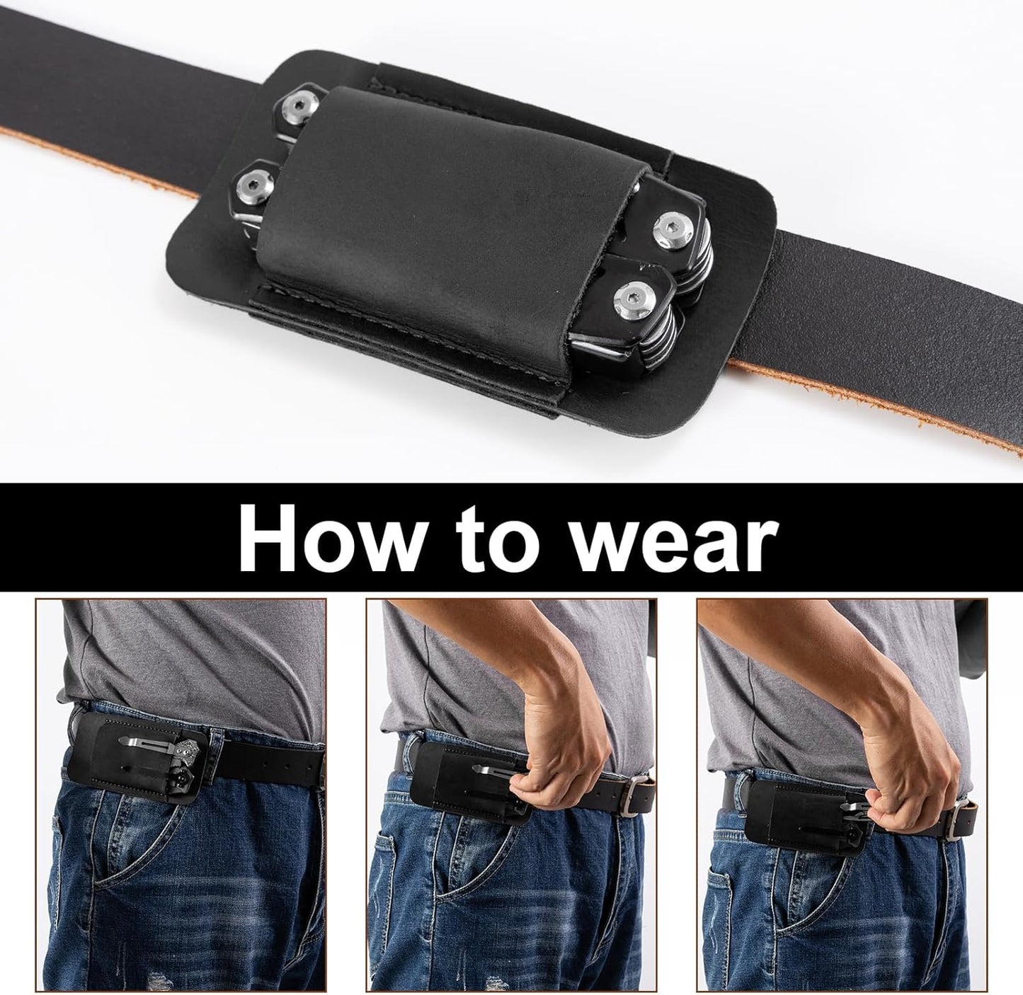Knife Sheath,Leather Knife Sheath for Belt,Horizontal Carry Pocket Knife Holder,EDC Belt Organizer,Handmade Compact Draw Knife Holster,EDC Pocket Organizer,Sheath for Folding Knife,Gifts for Men
