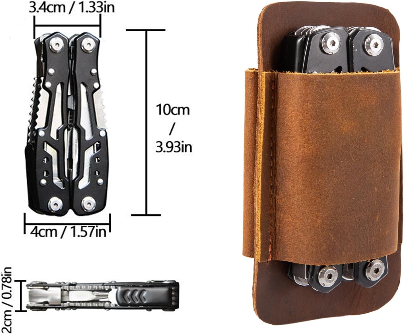 Knife Sheath,Leather Knife Sheath for Belt,Horizontal Carry Pocket Knife Holder,EDC Belt Organizer,Handmade Compact Draw Knife Holster,EDC Pocket Organizer,Sheath for Folding Knife,Gifts for Men