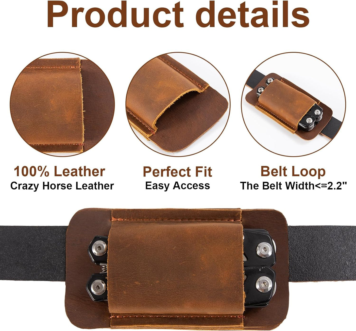 Knife Sheath,Leather Knife Sheath for Belt,Horizontal Carry Pocket Knife Holder,EDC Belt Organizer,Handmade Compact Draw Knife Holster,EDC Pocket Organizer,Sheath for Folding Knife,Gifts for Men