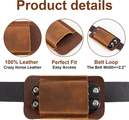 Knife Sheath,Leather Knife Sheath for Belt,Horizontal Carry Pocket Knife Holder,EDC Belt Organizer,Handmade Compact Draw Knife Holster,EDC Pocket Organizer,Sheath for Folding Knife,Gifts for Men