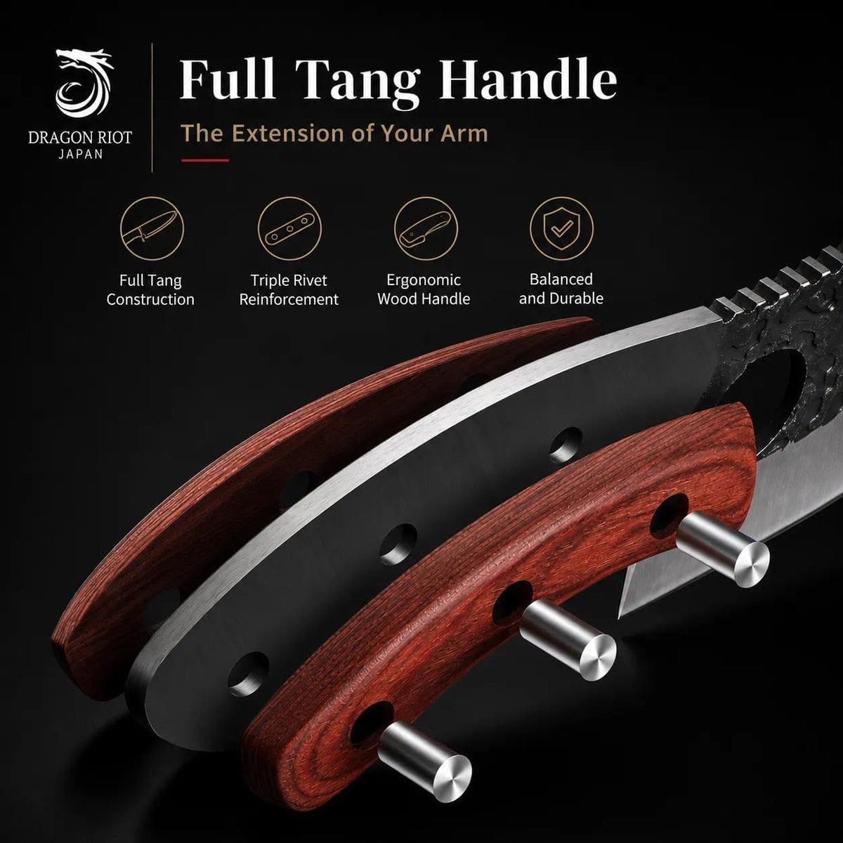 Professional Butcher Knife Set for Meat Processing, High Carbon Steel Hand Forged Serbian Cleaver Chef Knife Set with Ergonomic Handles for Kitchen Outdoor Cooking