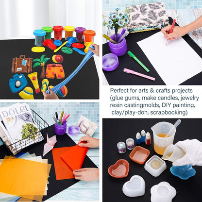 Extra Large Silicone Mat for Craft, 25.2" x 17.7" Silicone Craft Sheet Jewelry Casting Mold, Countertop Mat, Nonskid Counter Table Protector, Multipurpose Mat, Placemat, Black