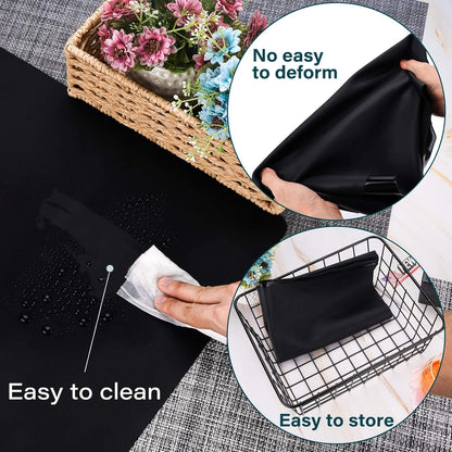 Extra Large Silicone Mat for Craft, 25.2" x 17.7" Silicone Craft Sheet Jewelry Casting Mold, Countertop Mat, Nonskid Counter Table Protector, Multipurpose Mat, Placemat, Black