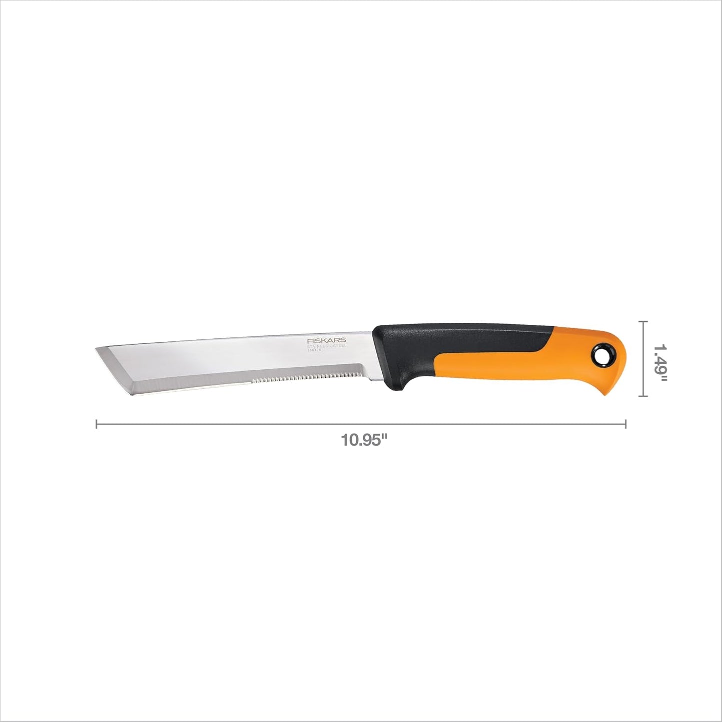 Folding Produce Knife, Gardening Tool for Harvesting Produce with Foldable Ergonomic Design, Stainless Steel Curved Blade, Orange