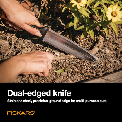 Folding Produce Knife, Gardening Tool for Harvesting Produce with Foldable Ergonomic Design, Stainless Steel Curved Blade, Orange
