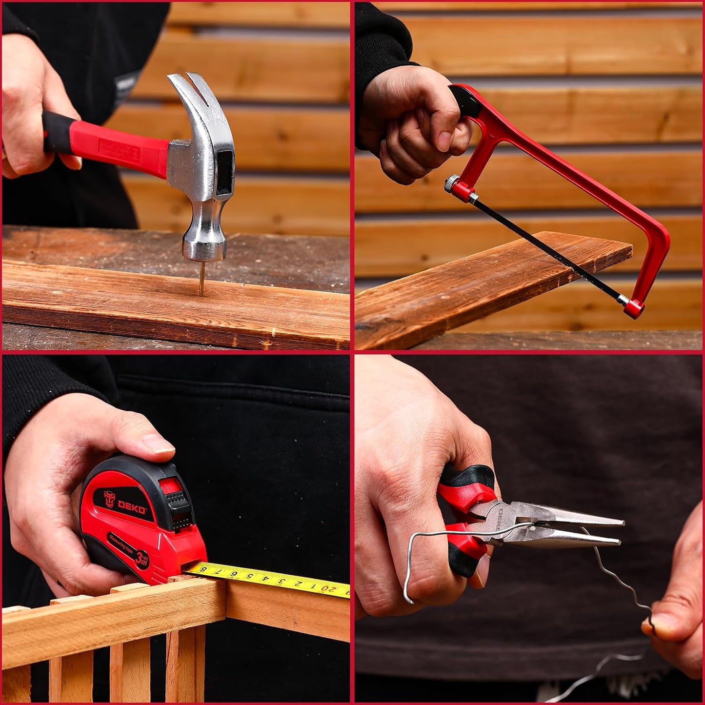 Tool Set: Tool Kit with 12V Cordless Drill, Hand Toolbox with storage case, Mechanic Tool set for Home Repairs, Blue