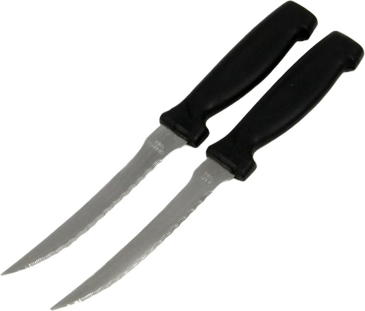 Select Vegetable Knife, 4.5 inch blade 8.5 inches in length 2 piece set, Stainless Steel/Black