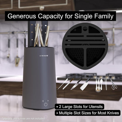 Universal Knife Block Holder Without Knives with Slots for Scissors and Sharpening Rod, Space Saver Knife Holder Storage Organizer for Kitchen Counter Detachable for Easy Cleaning (White)