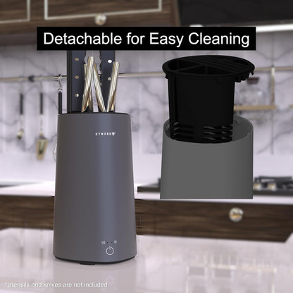 Universal Knife Block Holder Without Knives with Slots for Scissors and Sharpening Rod, Space Saver Knife Holder Storage Organizer for Kitchen Counter Detachable for Easy Cleaning (White)