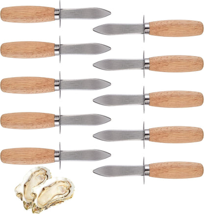 10Pcs Oyster Shucking Knife Bulk, Shucker and Opener Tool
