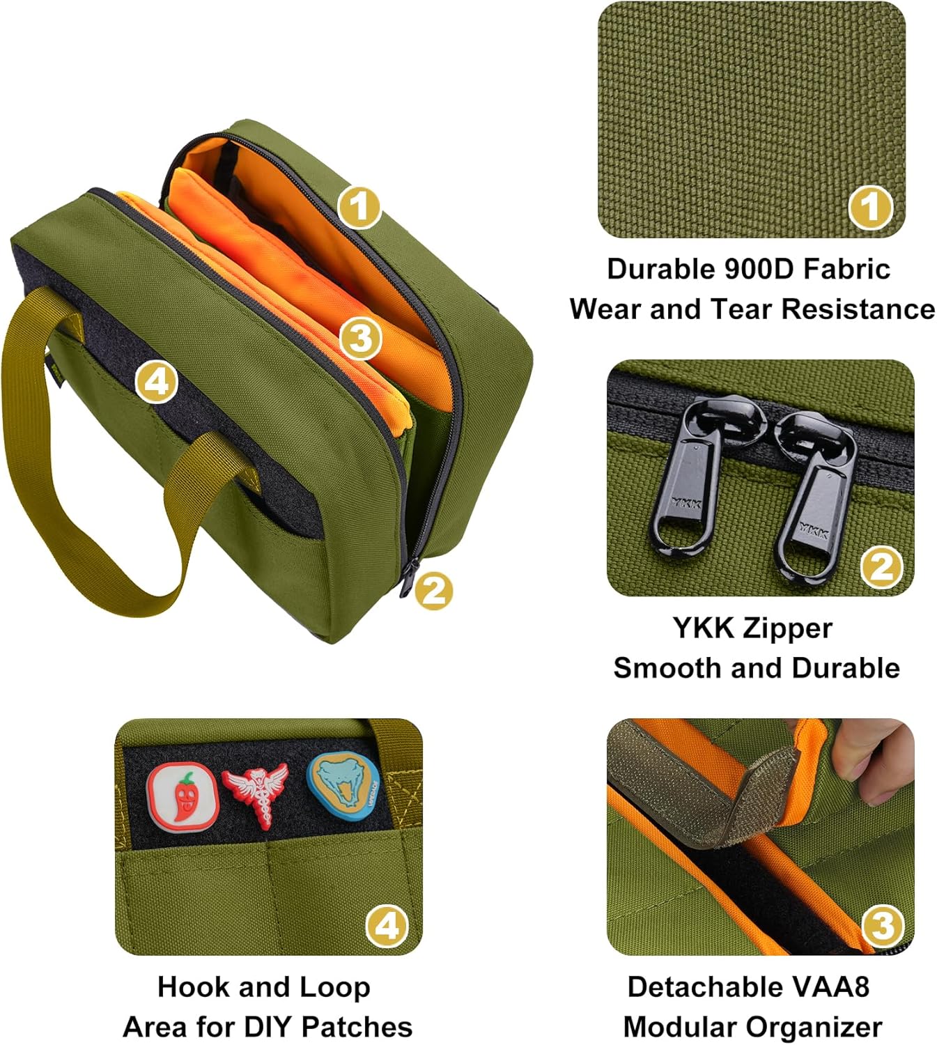 VE40 Knife Display Case with 40 Slots, Folding Knives Storage Holder, Knife Collection Carrier Bag for Folding Knives Flashlights Multitools