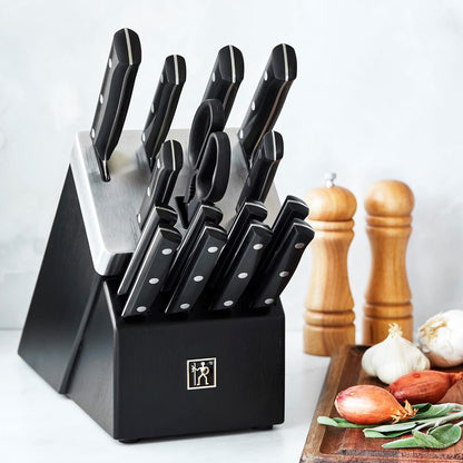Solution Razor-Sharp 16-pc Knife Set, Includes Chef, Bread & Steak Knives, German Engineered Informed by 100+ Years of Mastery