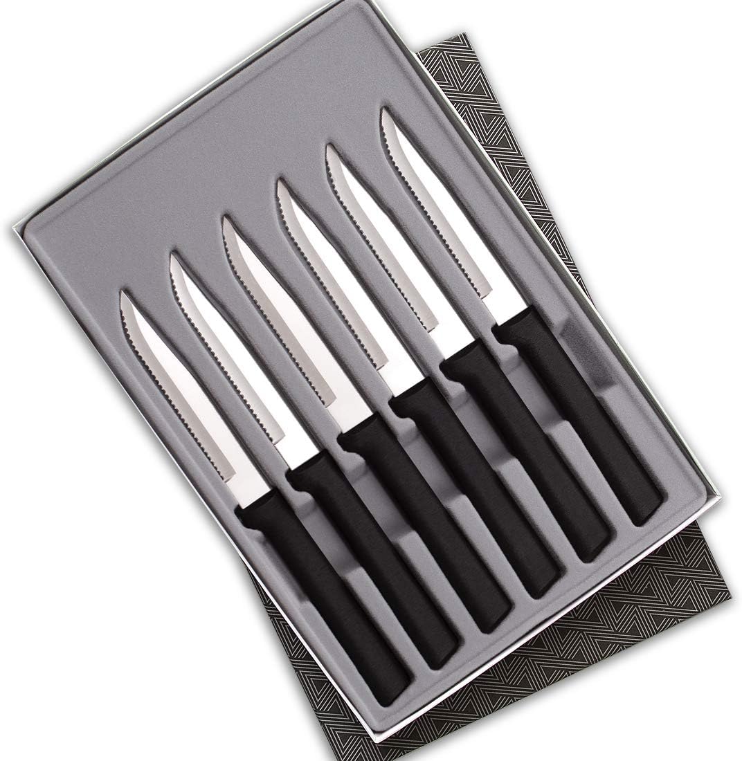 Six Serrated Steak Knife Set (S6S), Silver