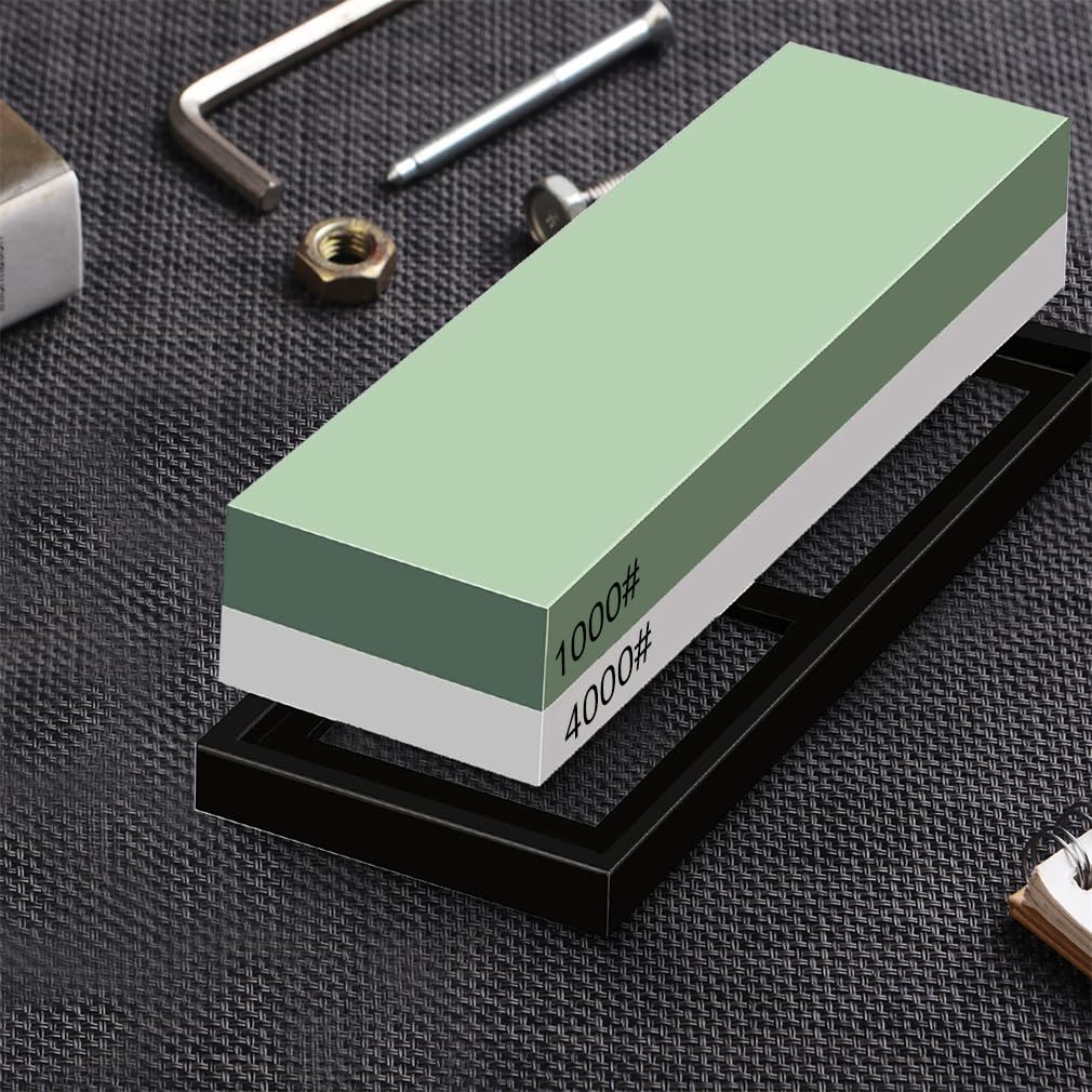 Whetstone Sharpening Stone 1000/4000 Grit Professional Kitchen Knife Sharpener Kit Wet Stones for Kitchen Knives,Pocket Knife,Blades,Scissors, Gardening Tool
