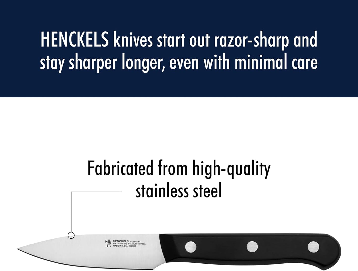 Solution Razor-Sharp 2-Piece Compact Chef Knife Set, German Engineered Knife Informed by over 100 Years of Mastery