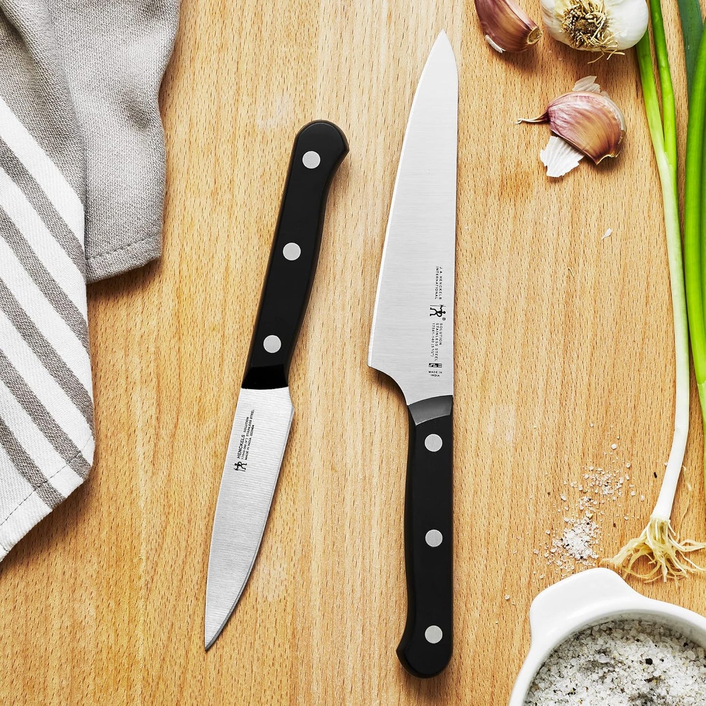 Solution Razor-Sharp 2-Piece Compact Chef Knife Set, German Engineered Knife Informed by over 100 Years of Mastery