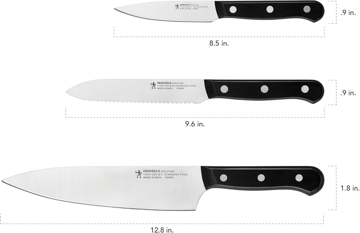 Solution Razor-Sharp 2-Piece Compact Chef Knife Set, German Engineered Knife Informed by over 100 Years of Mastery