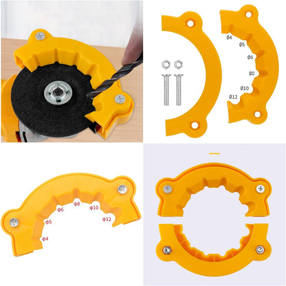 3 Pack Angle Grinder Drill Bit Sharpener Adapter Power Drill Bit Sharpening Attachment Drill Bit Grinding Precision Guide Tool for 100mm Type Angle Grinder 4 inch Electric Grinder Power Tools