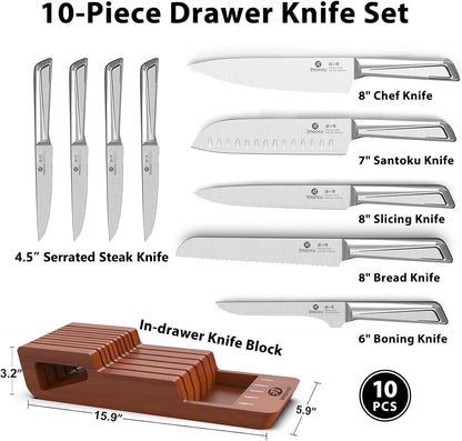 3 Piece Knife Set, Japanese High Carbon Stainless Steel Chef Knife