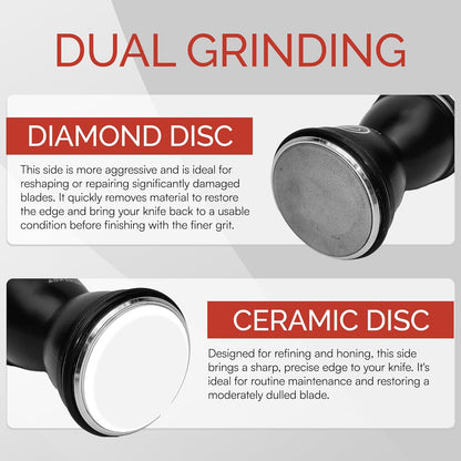 Diamond Rolling Knife Sharpener Set – Manual Sharpening Tool with 4-Angle System – Portable Sharpener for Kitchen, Chef, and Pocket Knives