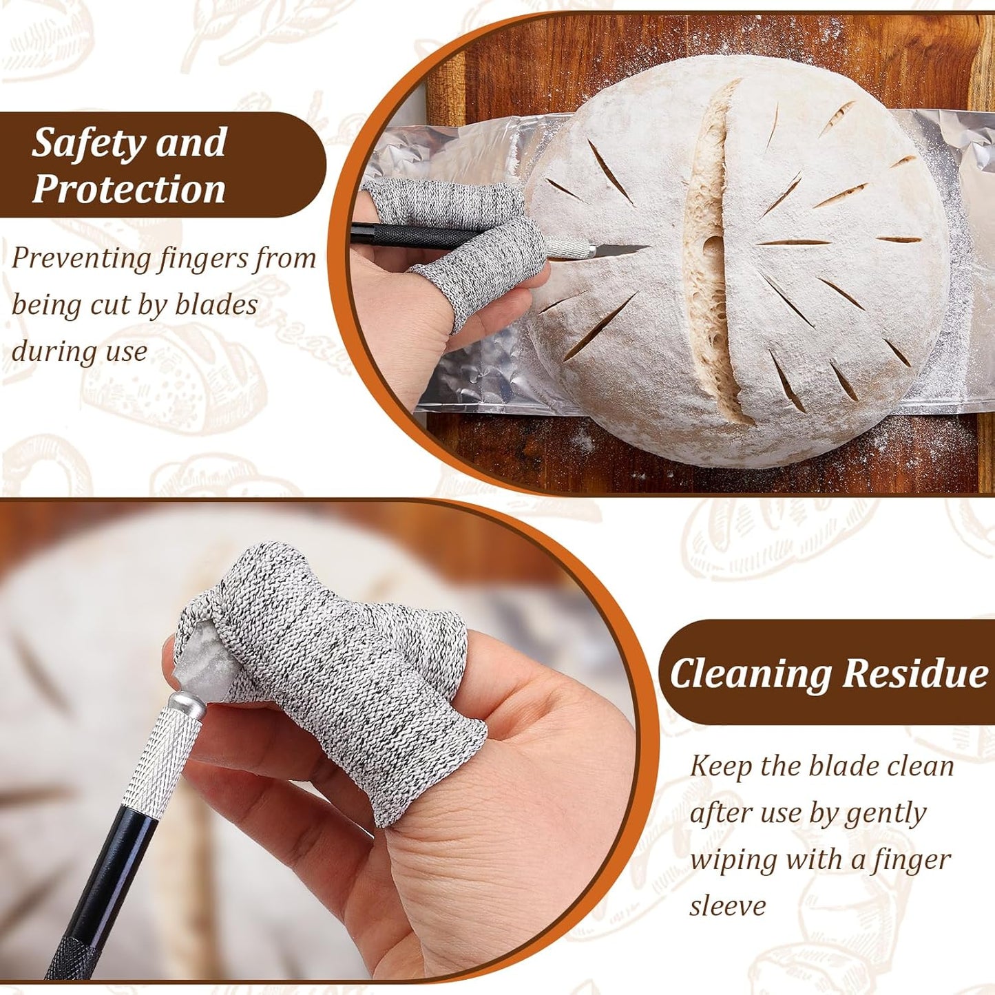 20Pcs Bread Lame Scribing Tool Kit - 2 Precision Scribes with 15 Blades, Finger Guard, Design Cord, Safety Cover and Storage Box - Stainless Steel Scribes for Artisan Bread and Dough Patterns Designs