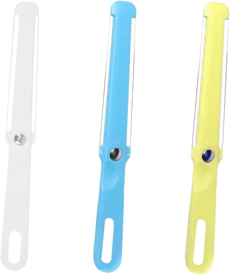 3 Pack Cheese Slicer Handheld 2 Side Wire Blade Knife Butter Cutter Peeler Spatula Cake Sausage Ham Slicing Tool for Cheddar Gruyere Raclette Mozzarella Block