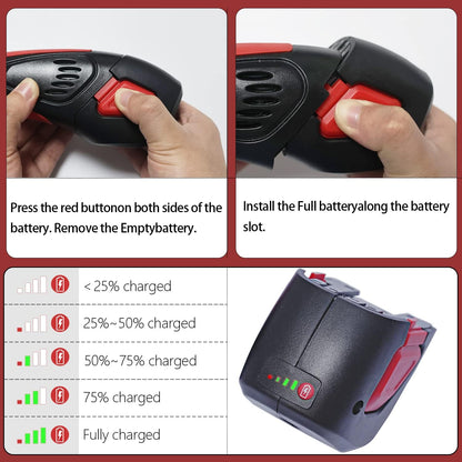 Cordless Electric Fillet Knife, with 5 Ti-Nitride S.S. Coated Non-Stick Reciprocating Blades & Cooling Hole Non-Slip Grip Handle & Practical handbag, Rechargeable Electric Knife for Fishing