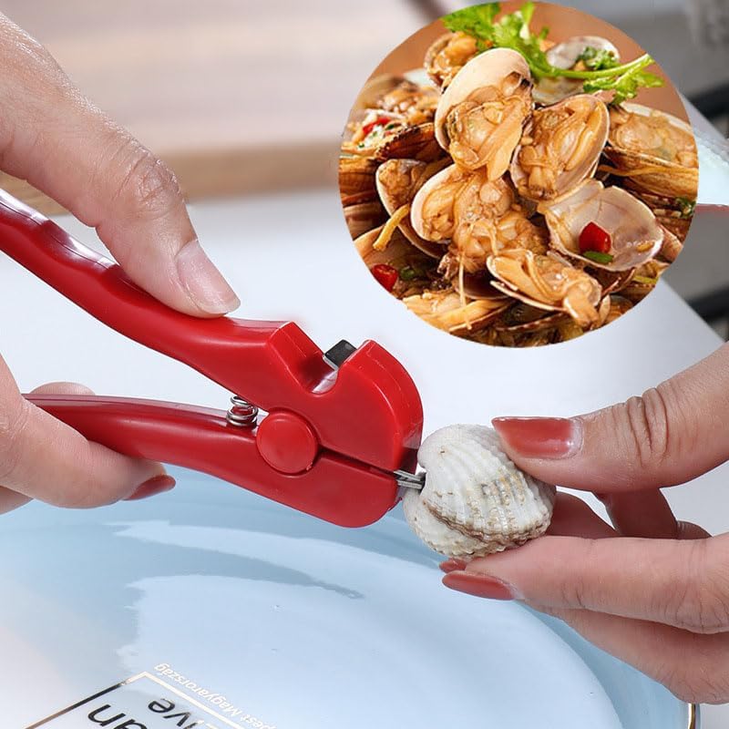 2 Pack Clam Opener Oyster Shucker Tool Oyster Shucking Knife Mussels Opener Pry with Beer Bottle Openers for Razor Shell Fish Scallop Shellfish Seafood Culinary Restaurant Party Picnic Kitchen