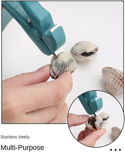 2 Pack Clam Opener Oyster Shucker Tool Oyster Shucking Knife Mussels Opener Pry with Beer Bottle Openers for Razor Shell Fish Scallop Shellfish Seafood Culinary Restaurant Party Picnic Kitchen
