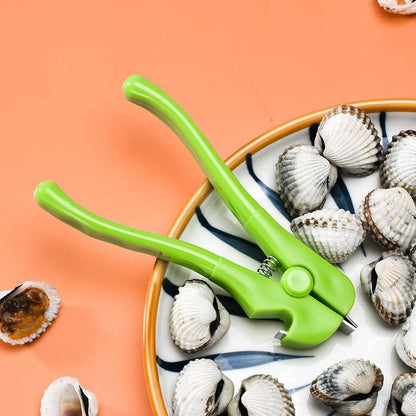 2 Pack Clam Opener Oyster Shucker Tool Oyster Shucking Knife Mussels Opener Pry with Beer Bottle Openers for Razor Shell Fish Scallop Shellfish Seafood Culinary Restaurant Party Picnic Kitchen