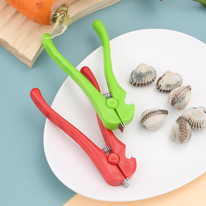 2 Pack Clam Opener Oyster Shucker Tool Oyster Shucking Knife Mussels Opener Pry with Beer Bottle Openers for Razor Shell Fish Scallop Shellfish Seafood Culinary Restaurant Party Picnic Kitchen